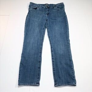 Kut From The Kloth Jeans Women's 16 Blue Cotton Stretch Straight Leg Zip Fly